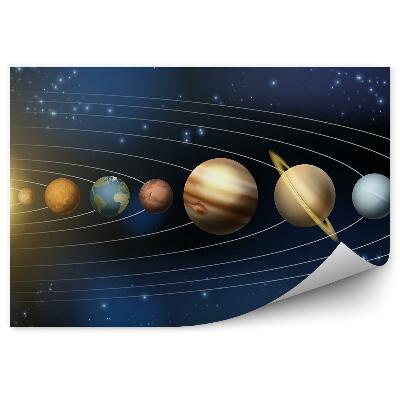 Fototapeta na stenu Schéma Slnečnej Sústavy Planéty Hviezdy Hviezdy Obežnice Slnko