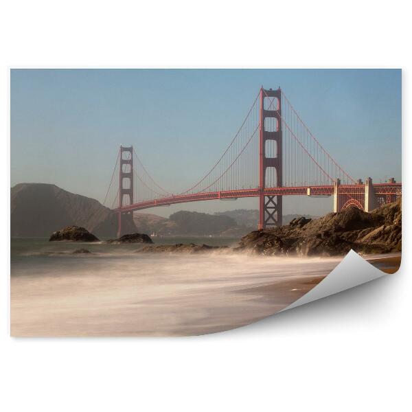 Fototapeta na stenu Golden Gate Bridge oceán pláž hory obloha San Francisco