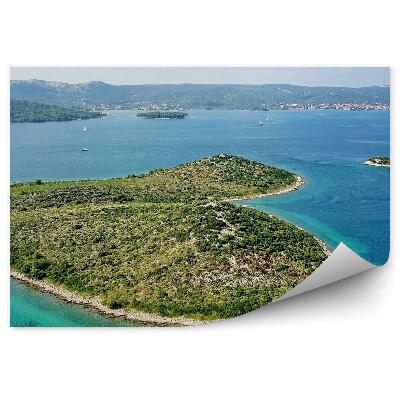 Fototapeta na stenu Ostrovy Domy Stromy Jachty Stredozemné More Pobrežie