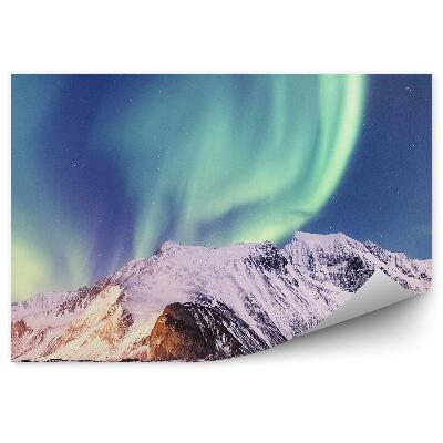 Fototapeta Polárna Žiara Ostrovy Sneh Hory Nórsko