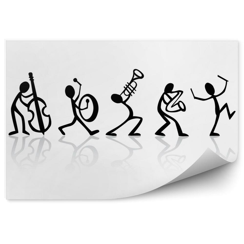 Fototapeta Kreslení hudobníci