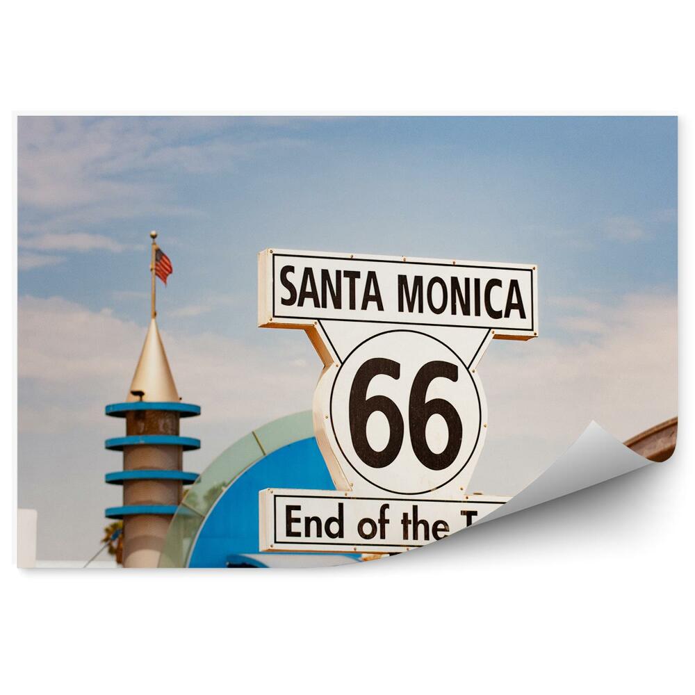 Fototapeta Konec ceste 66 mestni znak