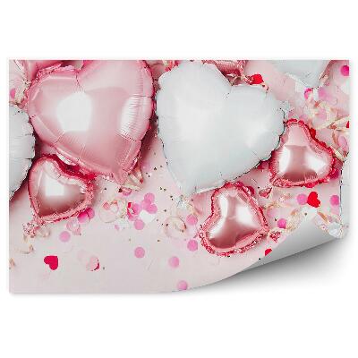Detská fototapeta Srdcové balóniky s konfetami