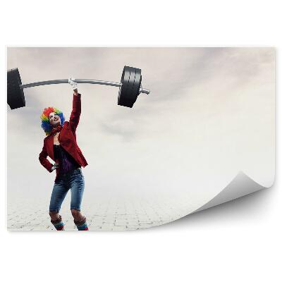 Fototapeta na stenu Klovn ženska pločnik dvigovanje uteži