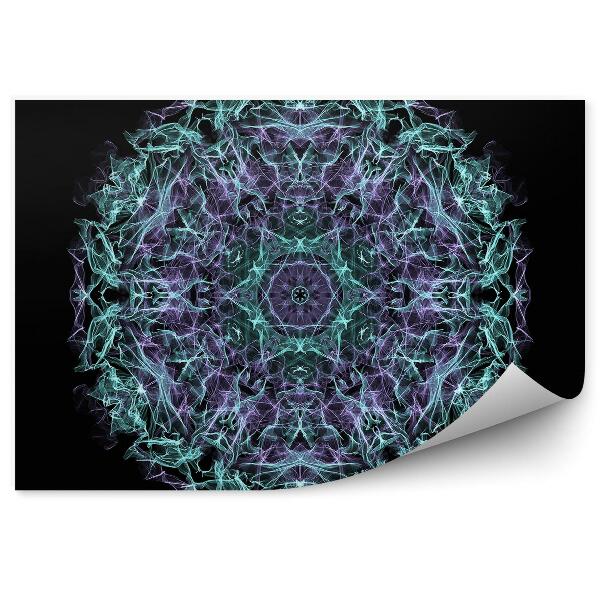 Fototapeta na stenu Mandala tyrkysovo fialové plamene