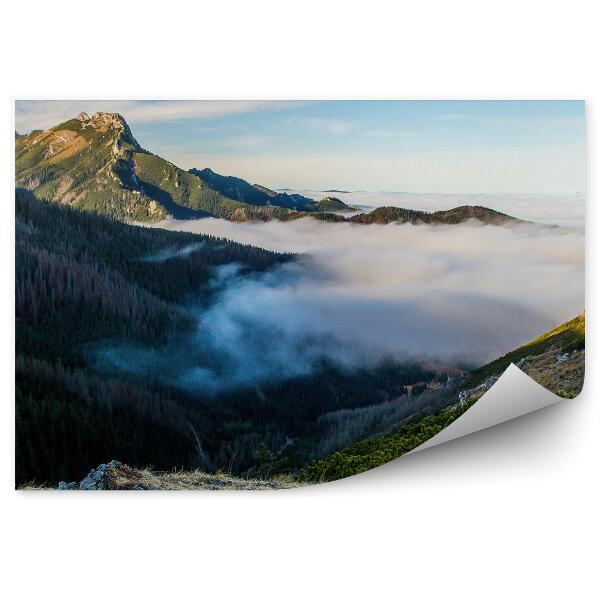 Fototapeta Pohľad giewont hory sneh zimné tatry obloha mraky