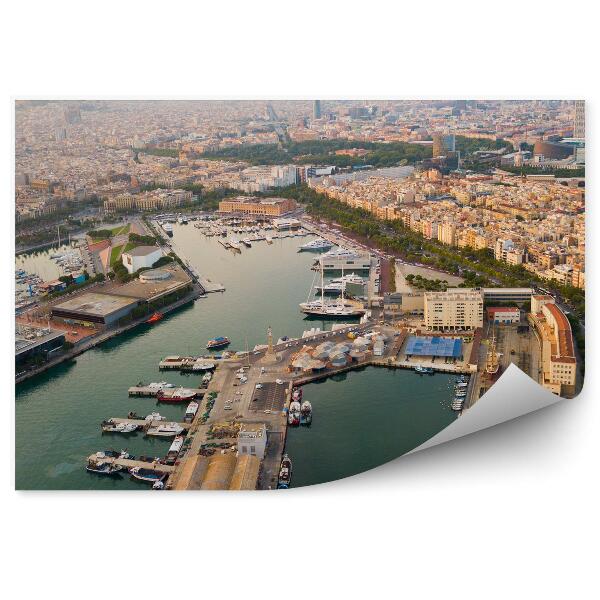 Fototapeta na stenu Prístav Olimpic Barcelona Španielsko lode budovy
