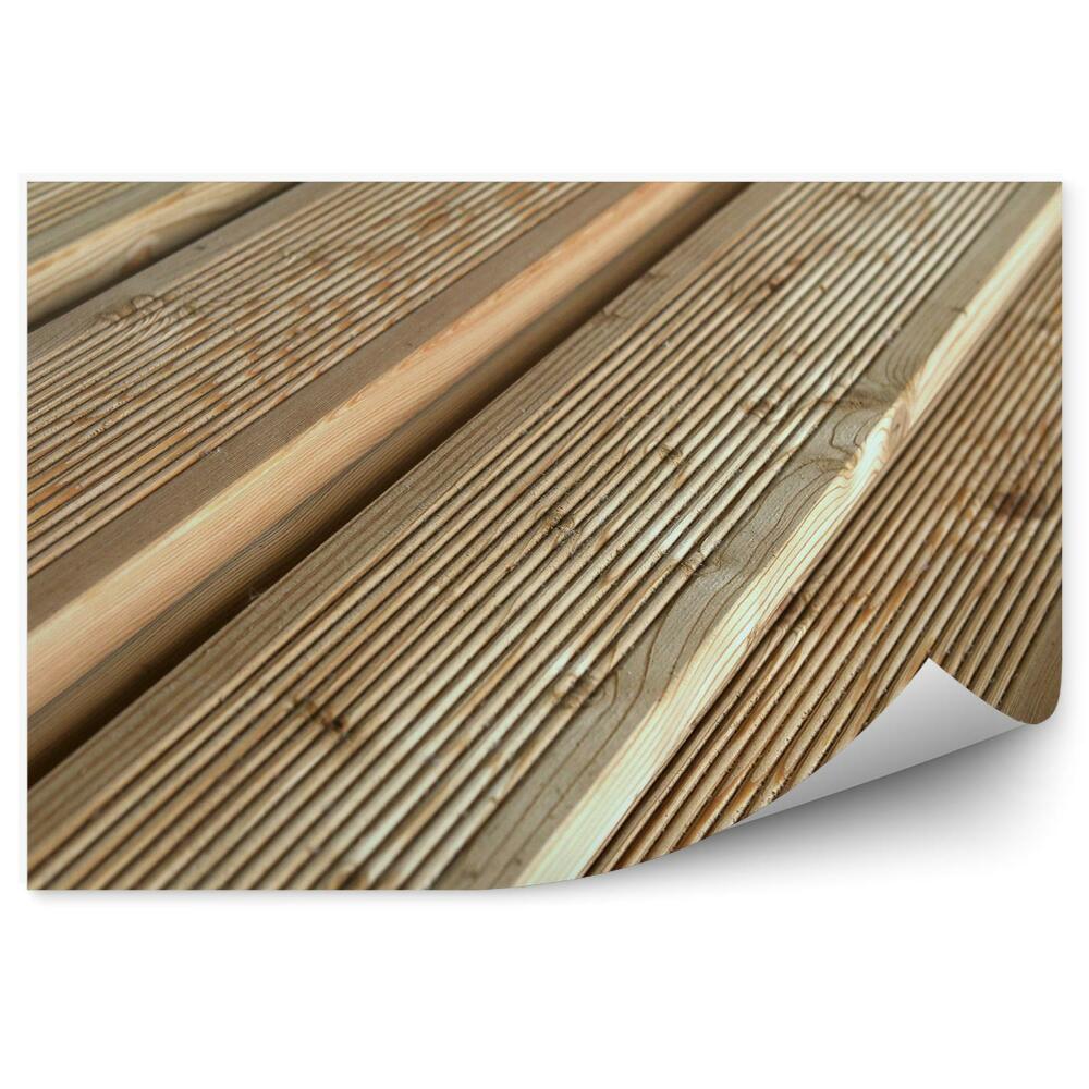 Fototapeta Smrekovcové palubové dosky v perspektíve