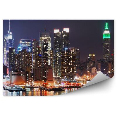 Fototapeta Mrakodrapy New York rieka svetla