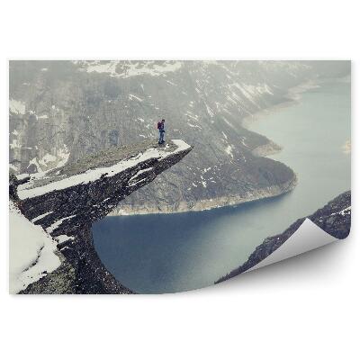 Fototapeta Sneh Nórsko Skaly Turistické