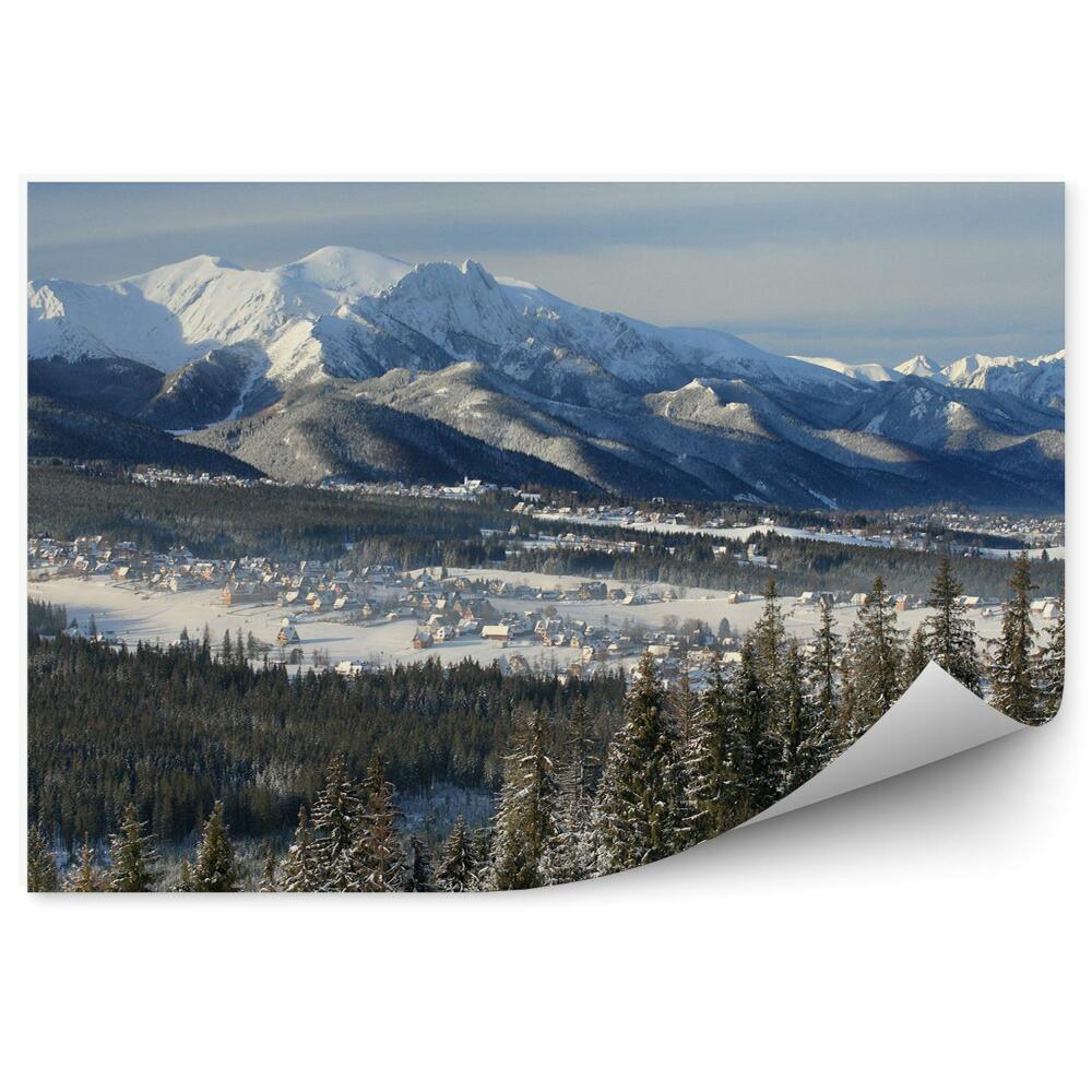 Fototapeta Panoráma Zakopané hory sneh zima Tatry