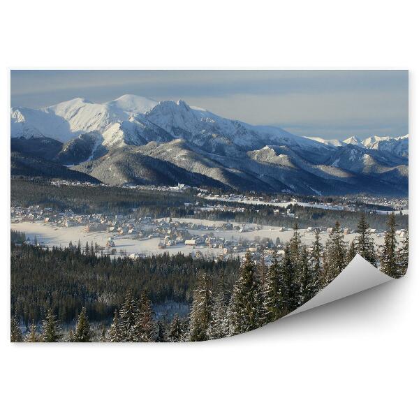 Fototapeta Panoráma Zakopané hory sneh zima Tatry