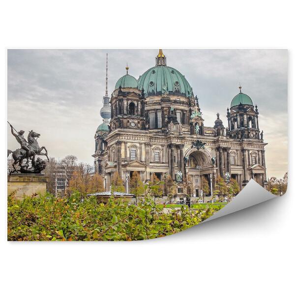 Fototapeta Katedrála Berlín tráva kríky cesta