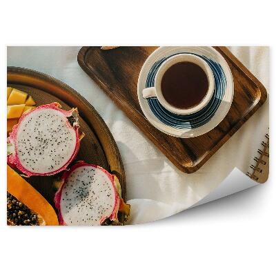 Fototapeta na stenu Raňajky tropické ovocie káva