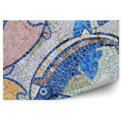 Fototapeta na stenu Mozaika farby ryby vzor vintage kocky