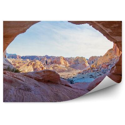 Fototapeta Skalné okno s výhľadom na horské údolie