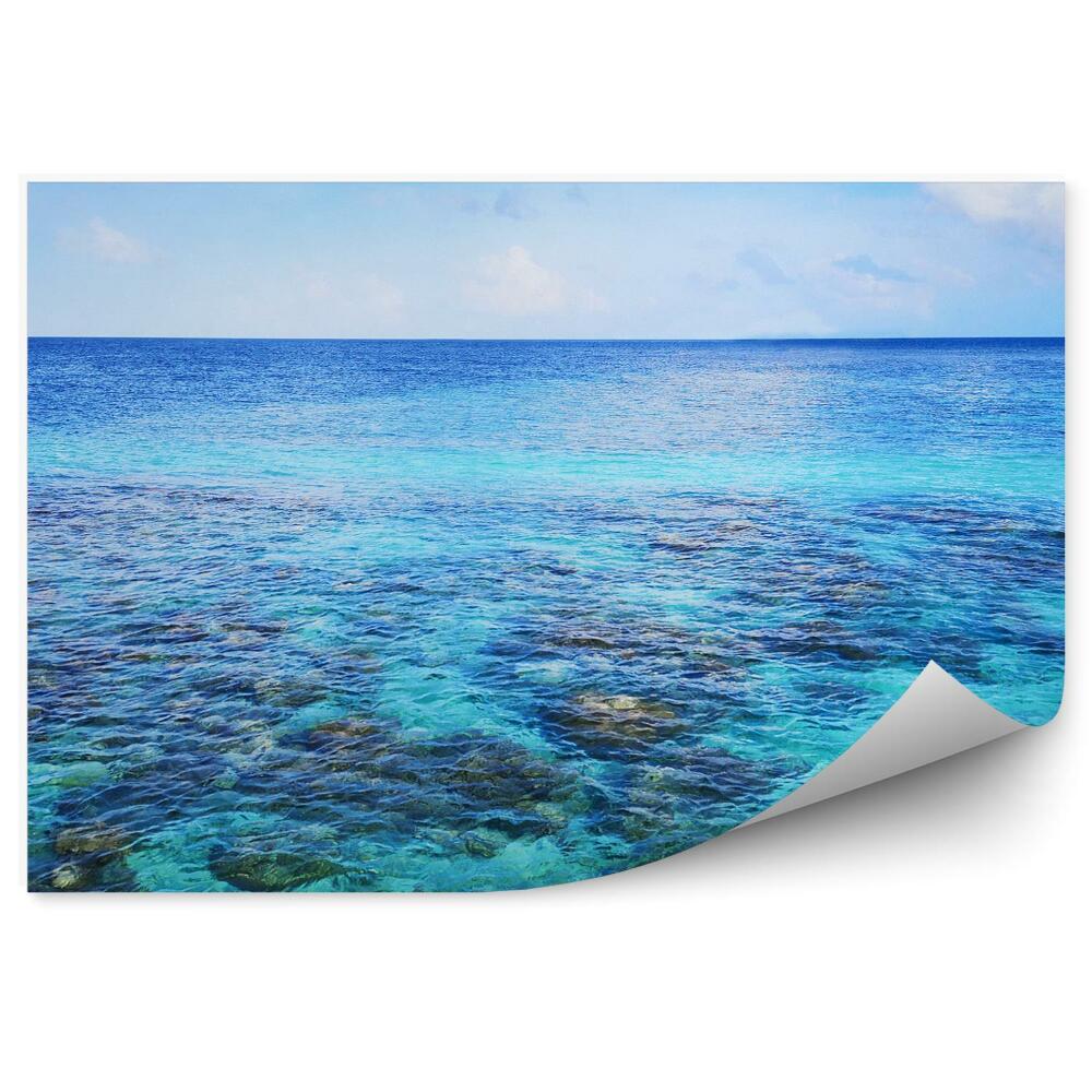 Fototapeta Pohľad zhora na horizont morského útesu