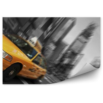 Fototapeta na stenu New York Čiernobiela Fotografia Doprava Žlté Taxi
