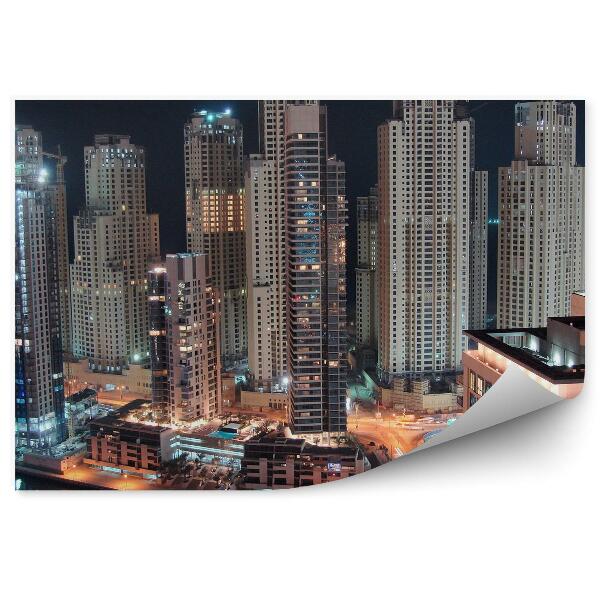 Fototapeta Nočný Dubajský Záliv Budovy Mesto