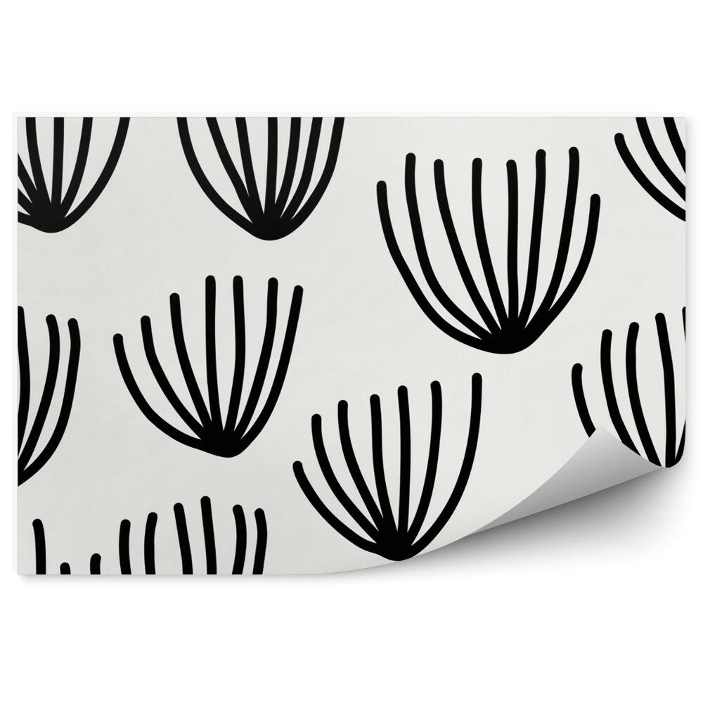 Fototapeta Vzor s modernými kvetinovými a abstraktnými prvkami