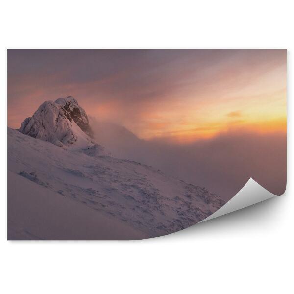 Fototapeta na stenu Tatry západ slnka sneh zima hory