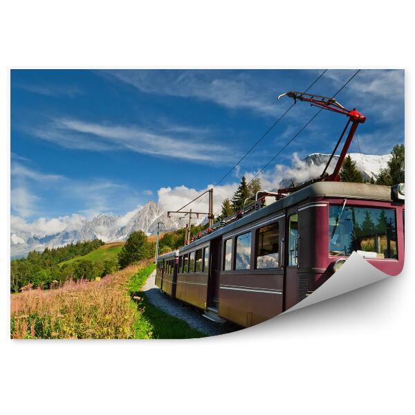 Fototapeta na stenu Horská električka v Alpách. Francúzsko, údolie Chamonix.