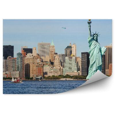 Fototapeta na stenu Socha Slobody Panoráma Mesta Vrtuľník