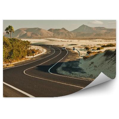 Fototapeta na stenu Kľukatá Cesta Púštne Auto