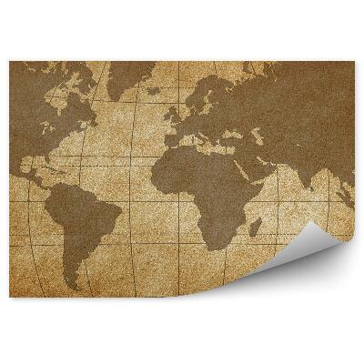 Fototapeta Stará mapa sveta kontinenty