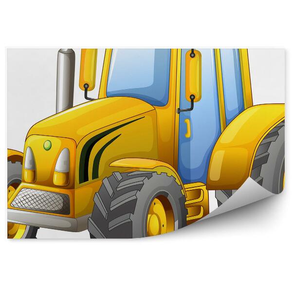 Detská fototapeta Žltý veľký traktor auto