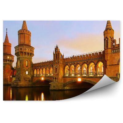 Fototapeta na stenu Most Berlín rieka Spréva obloha svetlá