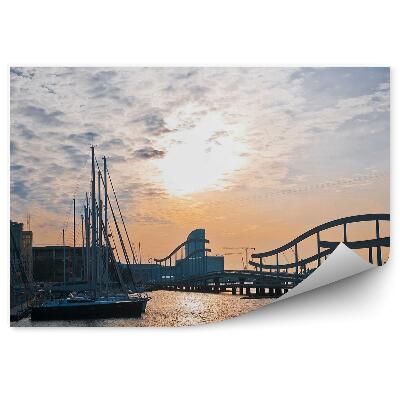 Fototapeta na stenu Port Vell most oceán Barcelona obloha mraky