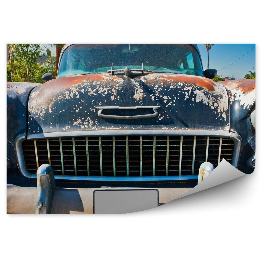Fototapeta na stenu Kuba Staré Auto Starožitné Palmy Ulica