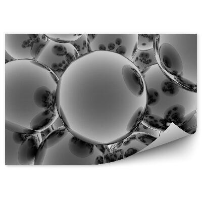 Fototapeta na stenu Abstraktné strieborné bubliny