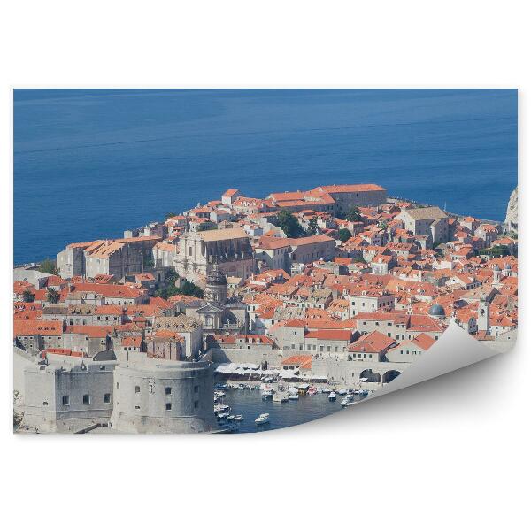 Fototapeta Pevnosť svätého Jána dubrovník prístav lode more staré mesto Chorvátsko