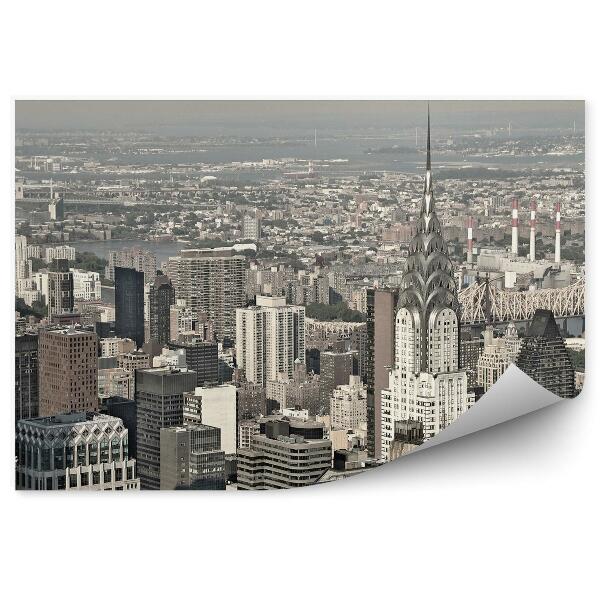 Fototapeta Sépia mrakodrapy Manhattan Hudson River New York