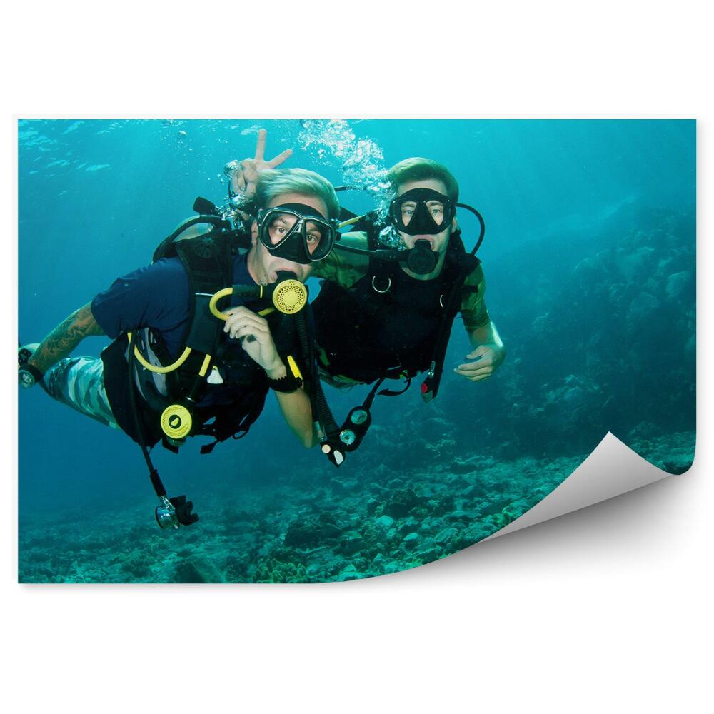 Fototapeta Potápači Modrá Voda Slnko