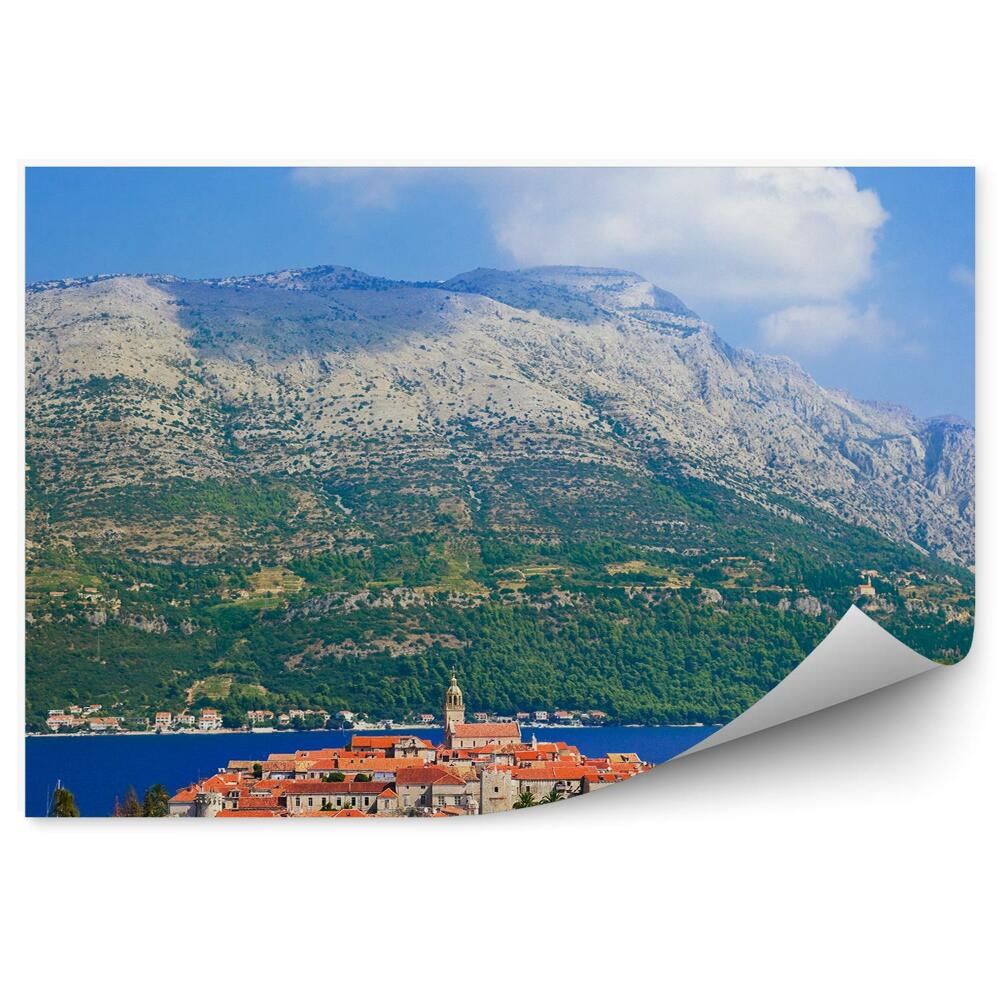 Fototapeta Kopec Príroda Rastliny Mesto Domy