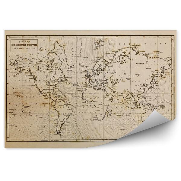 Fototapeta na stenu Stará mapa sveta
