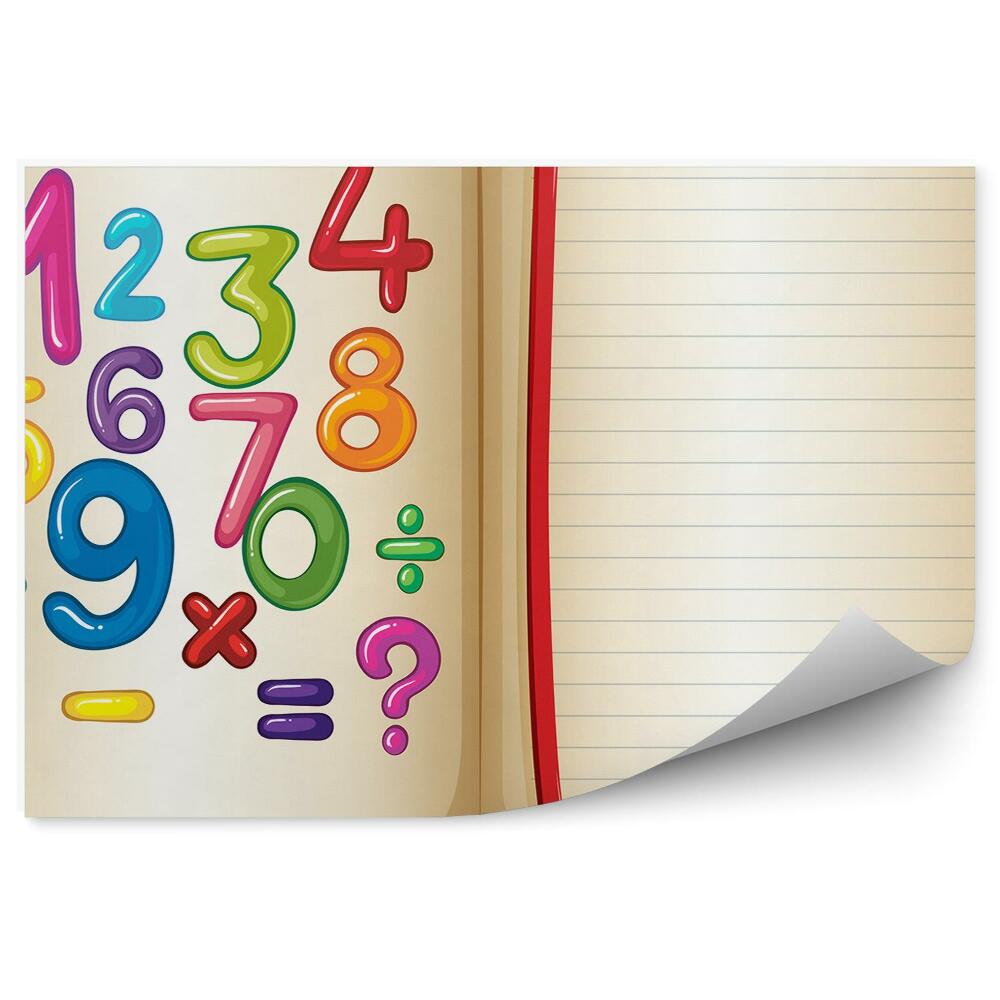 Fototapeta na stenu Matematika zošit čísla čísla deti škola