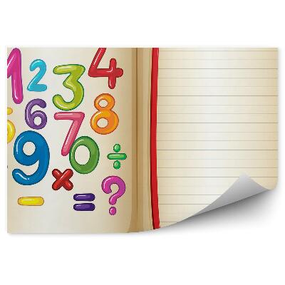 Fototapeta na stenu Matematika zošit čísla čísla deti škola
