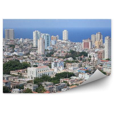 Fototapeta na stenu Pohľad z vtáčej perspektívy mrakodrapy kanárske ostrovy obloha mraky stromy