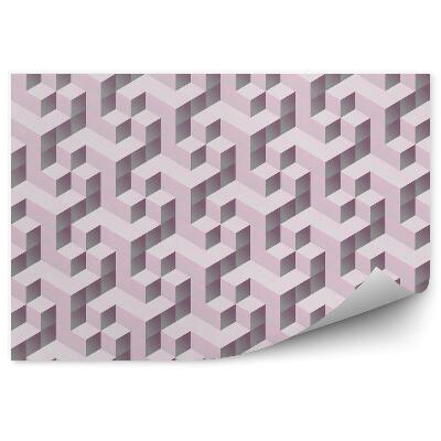3d fototapeta Ružový 3d vzor kocky