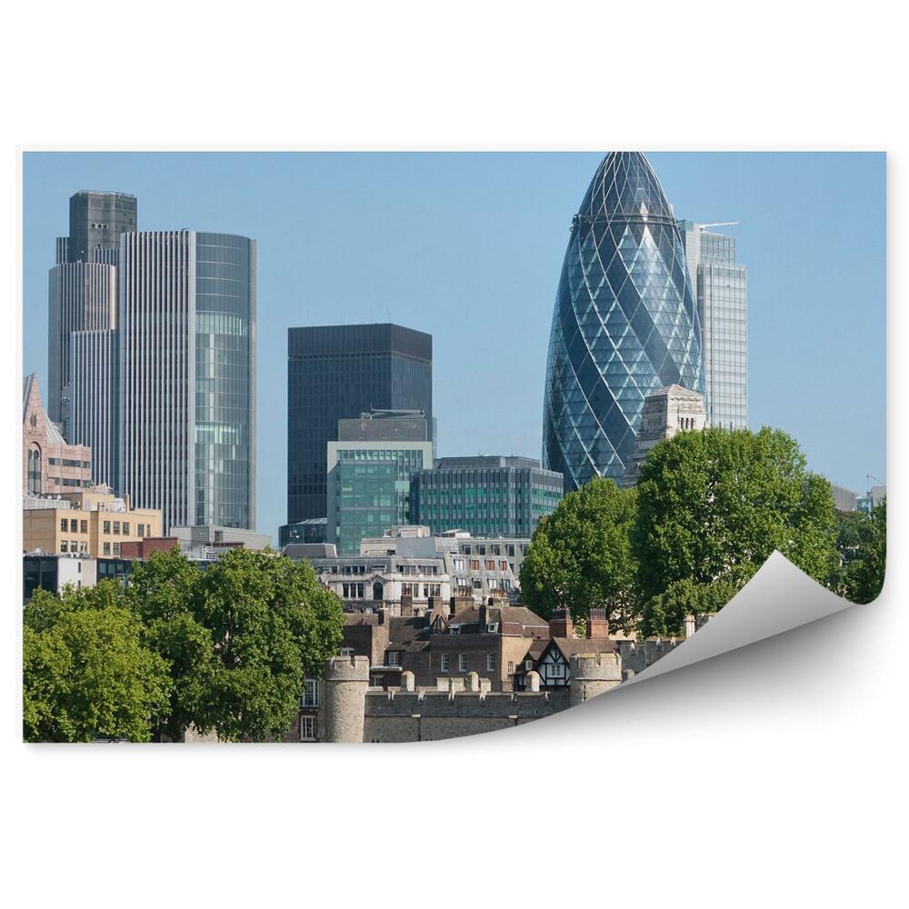 Fototapeta na stenu Mrakodrapy budovy hrad stromy nebo Londýn