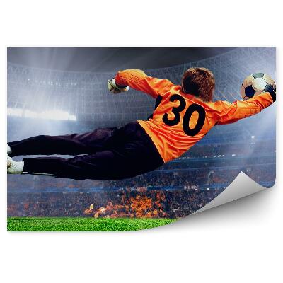 Fototapeta Vratar na igrišču in branjenje strela