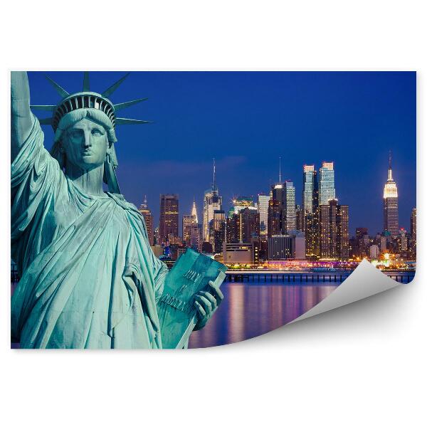 Fototapeta na stenu Socha slobody mrakodrapy Manhattan Hudson River New York