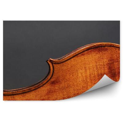 Fototapeta Tvar nástroja husle drevo sivé pozadie