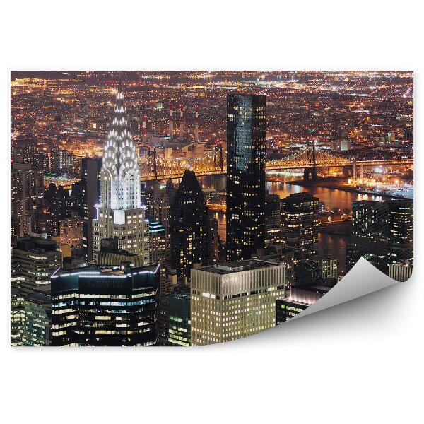 Fototapeta na stenu Manhattan mrakodrapy svetlá New York