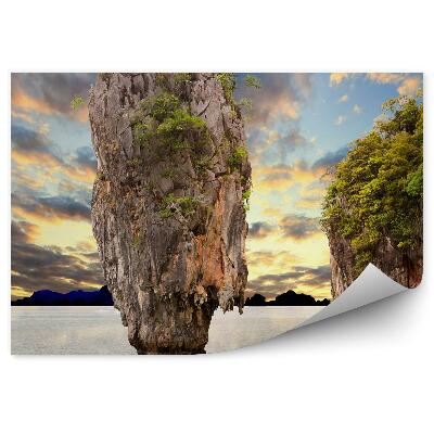 Fototapeta Thajsko Skalný Útes Zamračená Obloha Ostrov