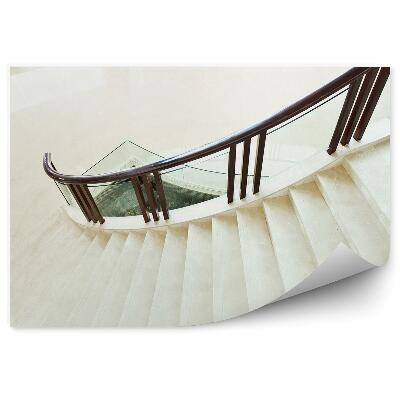 Fototapeta Stopnišče iz svetlega marmorja temna ograja arhitektura